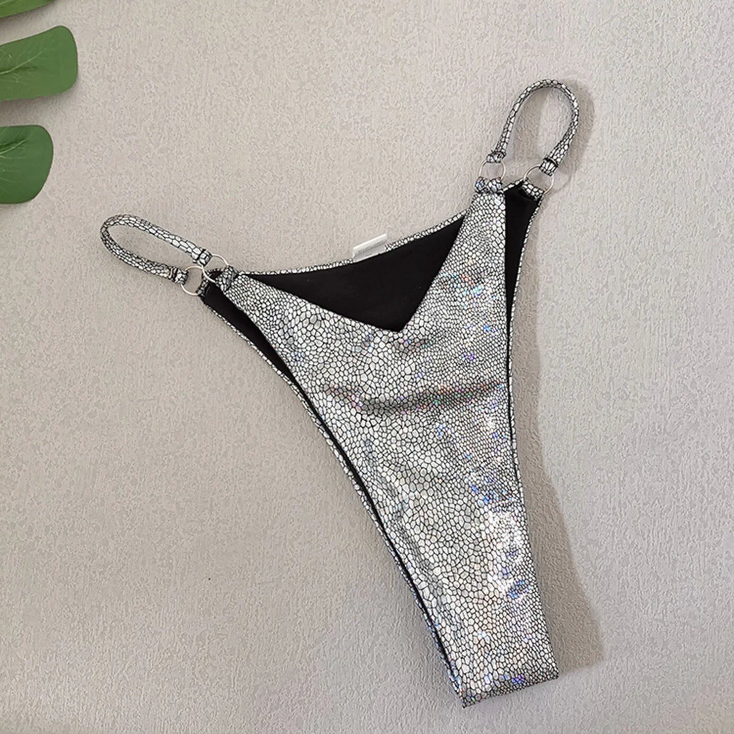 Shiny Silver Swim Set