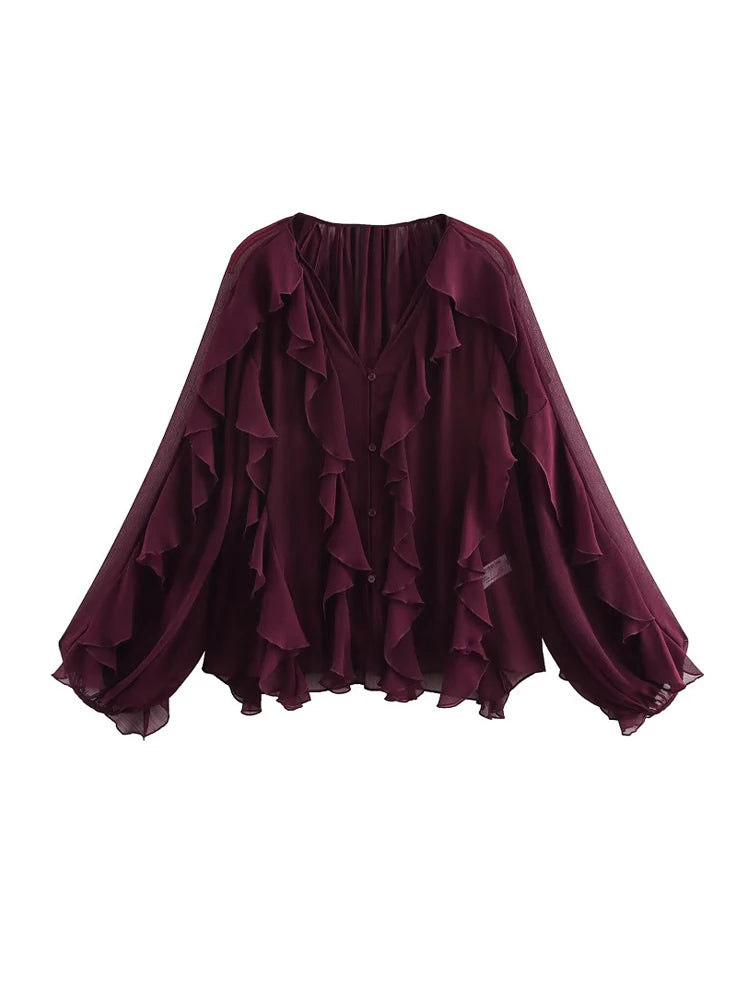 Chic Ruffle Shirt