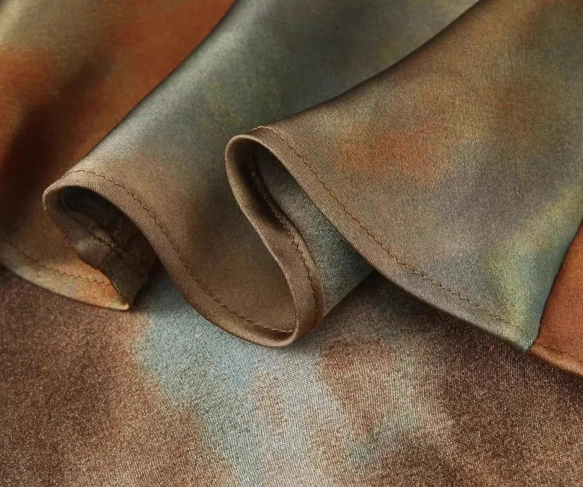 Elegant Satin V-Neck Dress