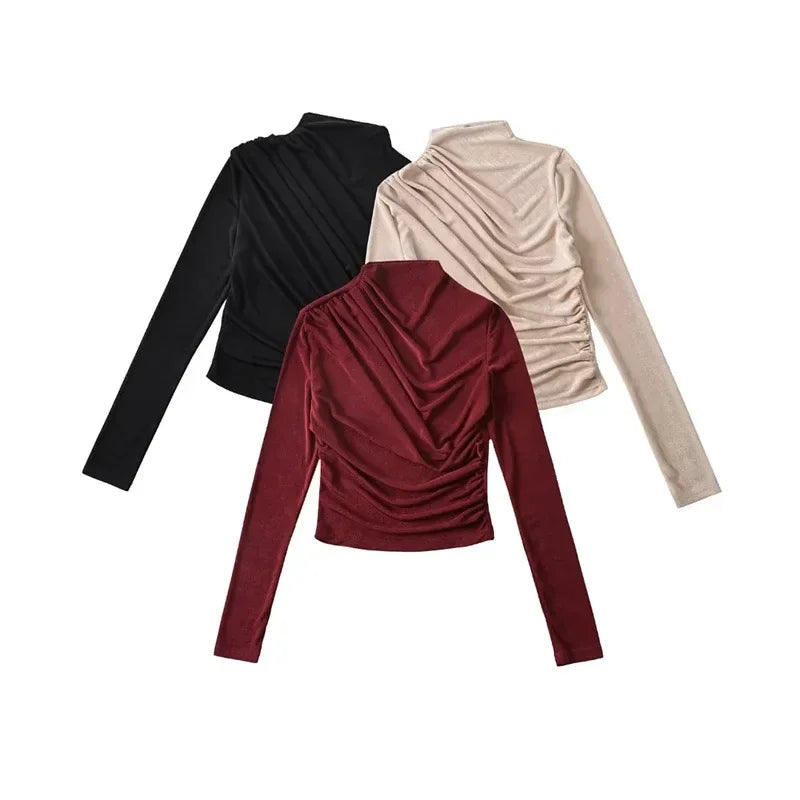 Chic Cozy Ruched Turtleneck