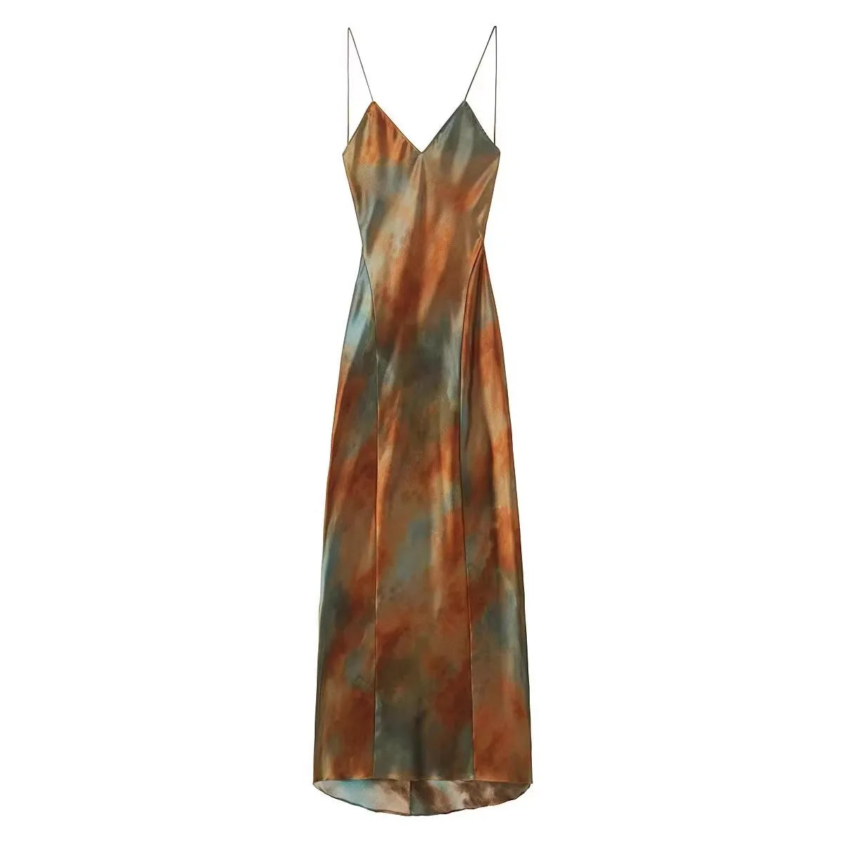 Elegant Satin V-Neck Dress