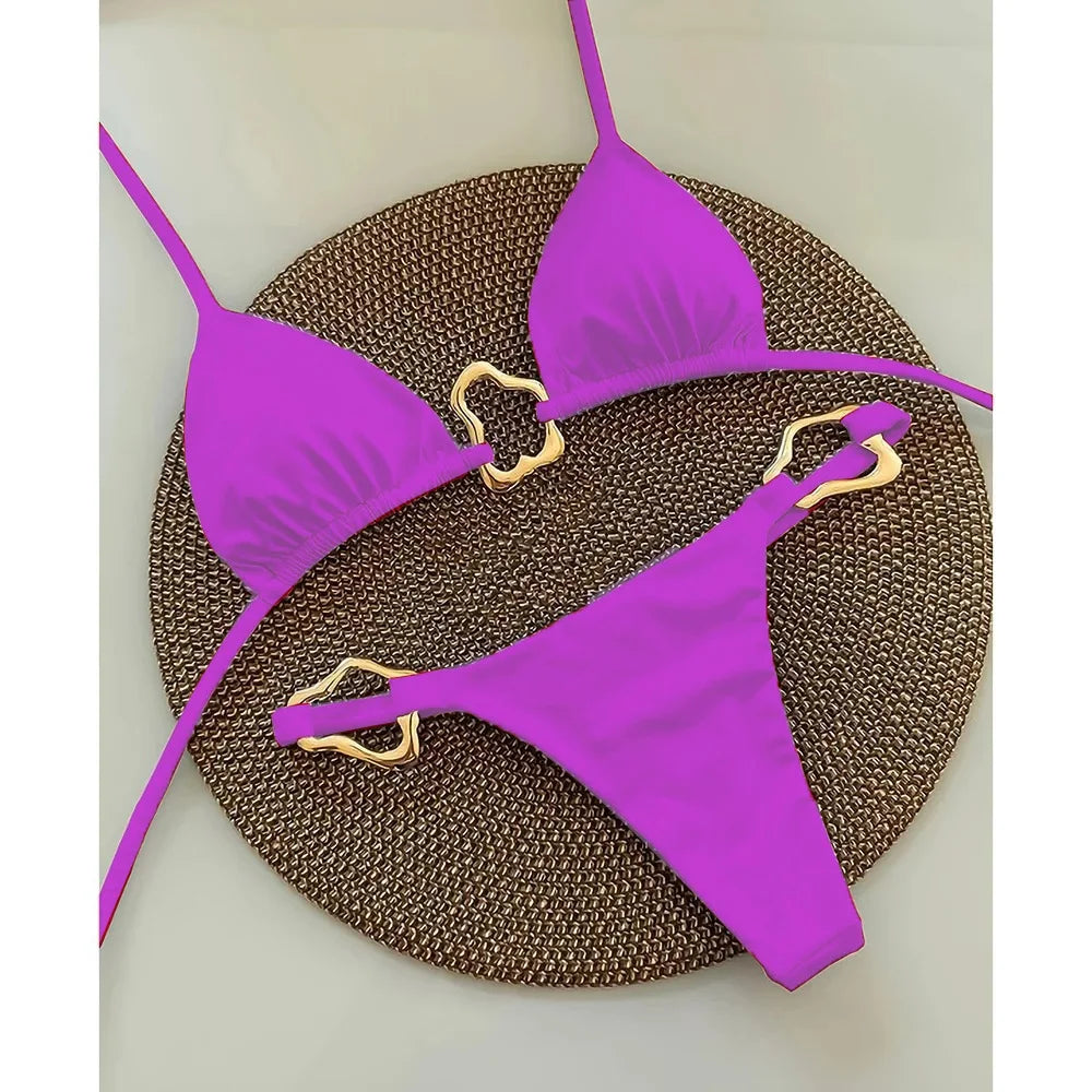 Glamorous Lace-Up Bikini