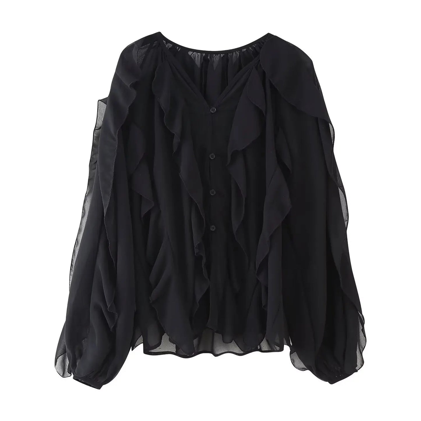 Chic Ruffle Shirt