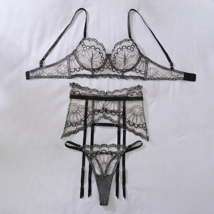 Noir Botanique Lingerie Set