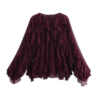 Chic Ruffle Shirt