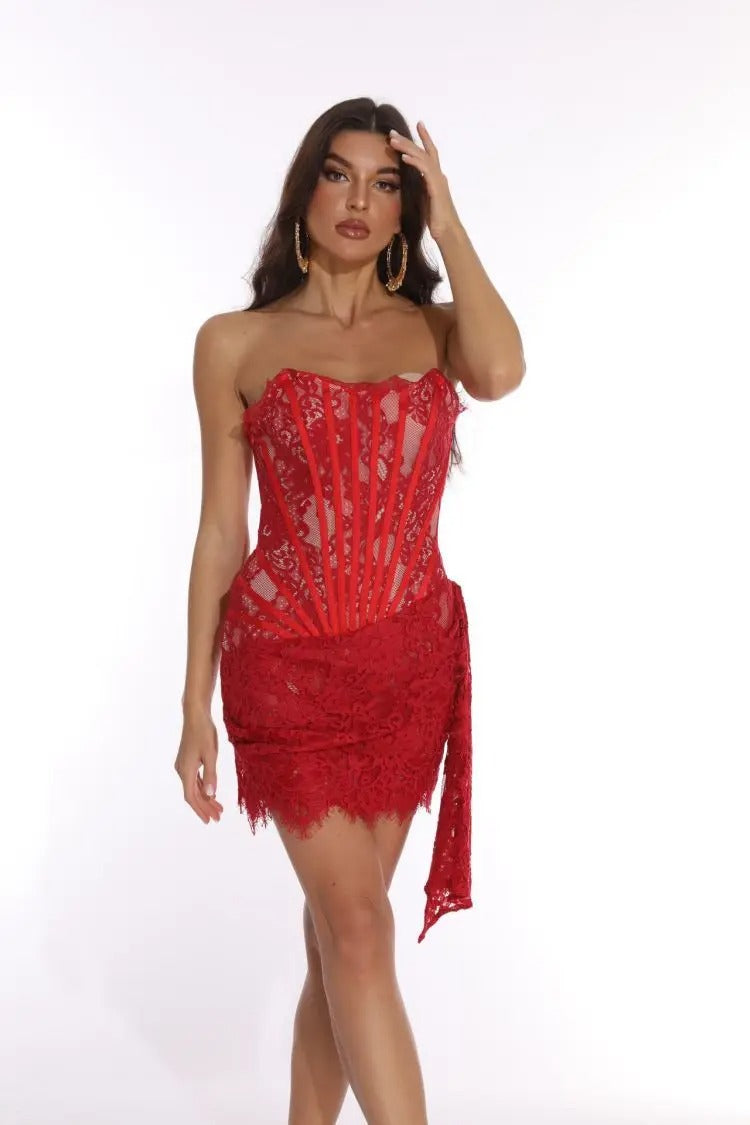 Elegant Lace Evening Dress