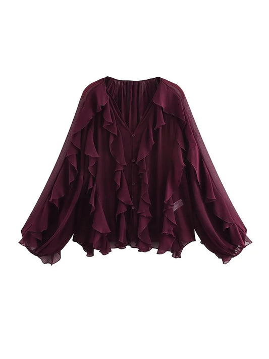 Chic Ruffle Shirt