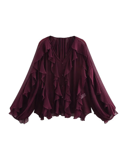 Chic Ruffle Shirt