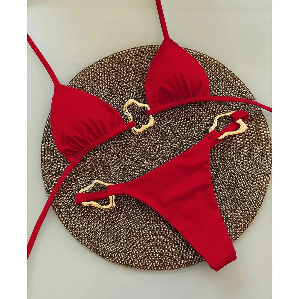 Glamorous Lace-Up Bikini