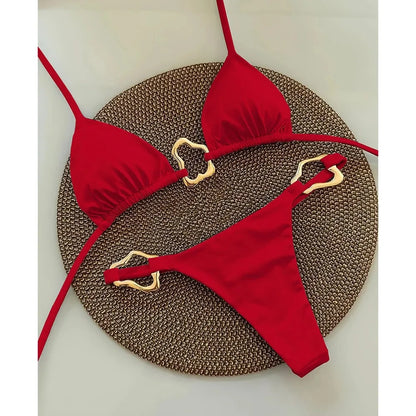 Glamorous Lace-Up Bikini
