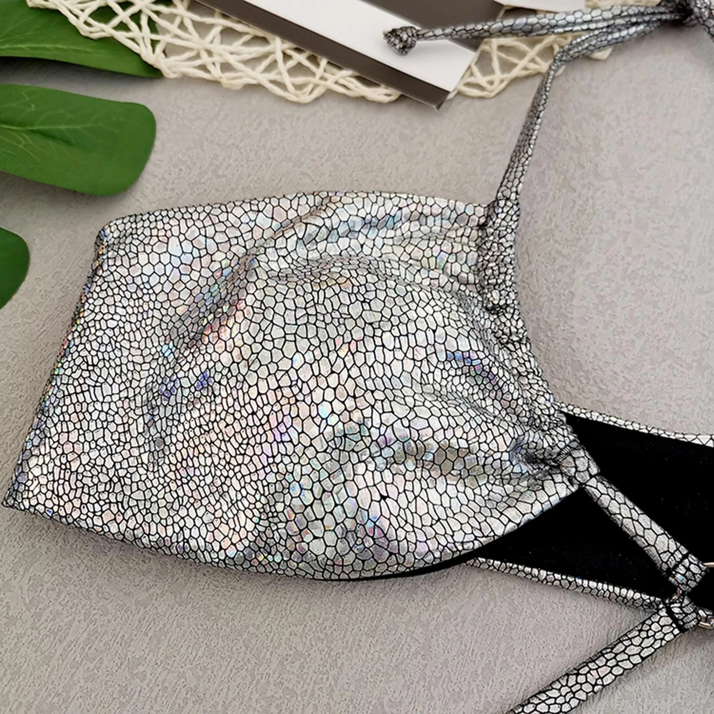 Shiny Silver Swim Set