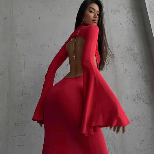 Elegant Backless Maxi