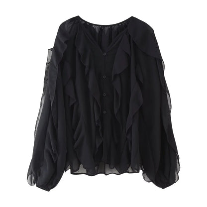 Chic Ruffle Shirt